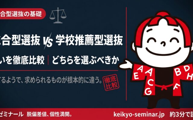 総合型選抜と学校推薦型選抜の違いを徹底比較｜どちらを選ぶべきか